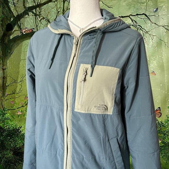 The North Face Woman’s Mountain Sweat Hooded Jacket Full Zip Teal/Green Size S - Picture 2 of 8